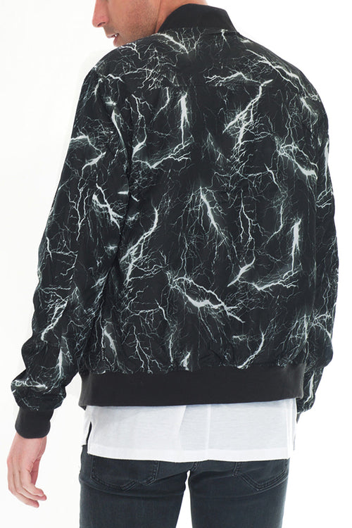 CHAQUETA MARMOL Bolt Print Bomber