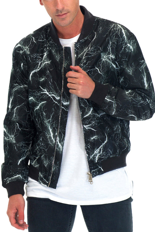 CHAQUETA MARMOL Bolt Print Bomber