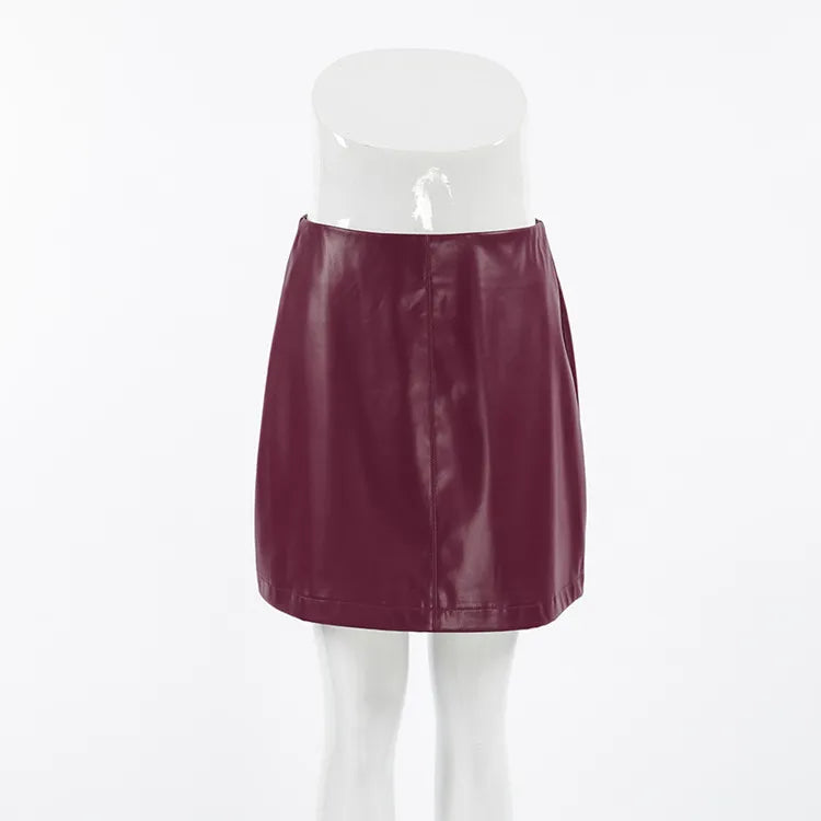 Falda Skirt, High Waist, A-line Zipper, Female Short Skirts