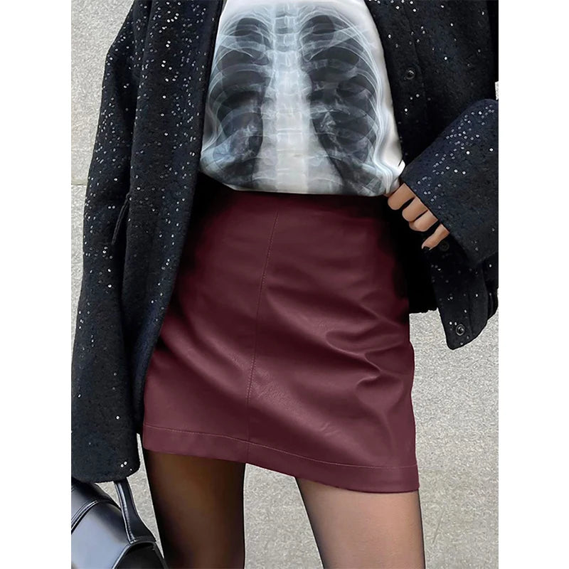 Falda Skirt, High Waist, A-line Zipper, Female Short Skirts