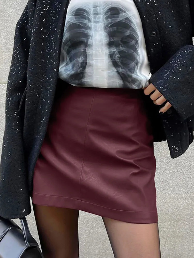 Falda Skirt, High Waist, A-line Zipper, Female Short Skirts