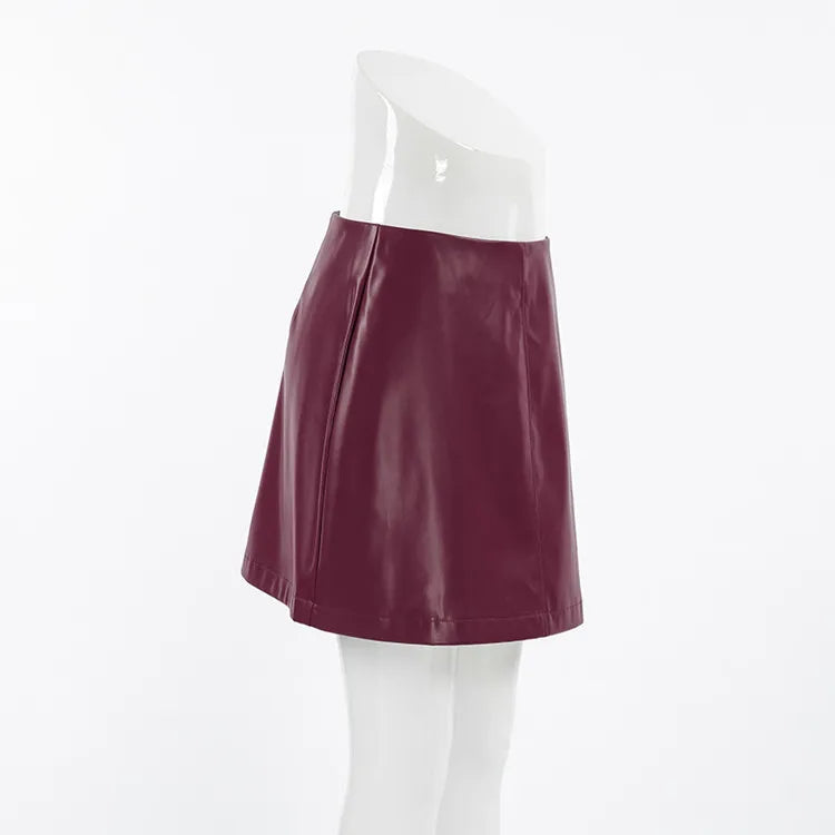 Falda Skirt, High Waist, A-line Zipper, Female Short Skirts