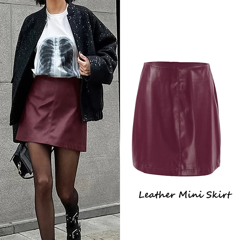 Falda Skirt, High Waist, A-line Zipper, Female Short Skirts