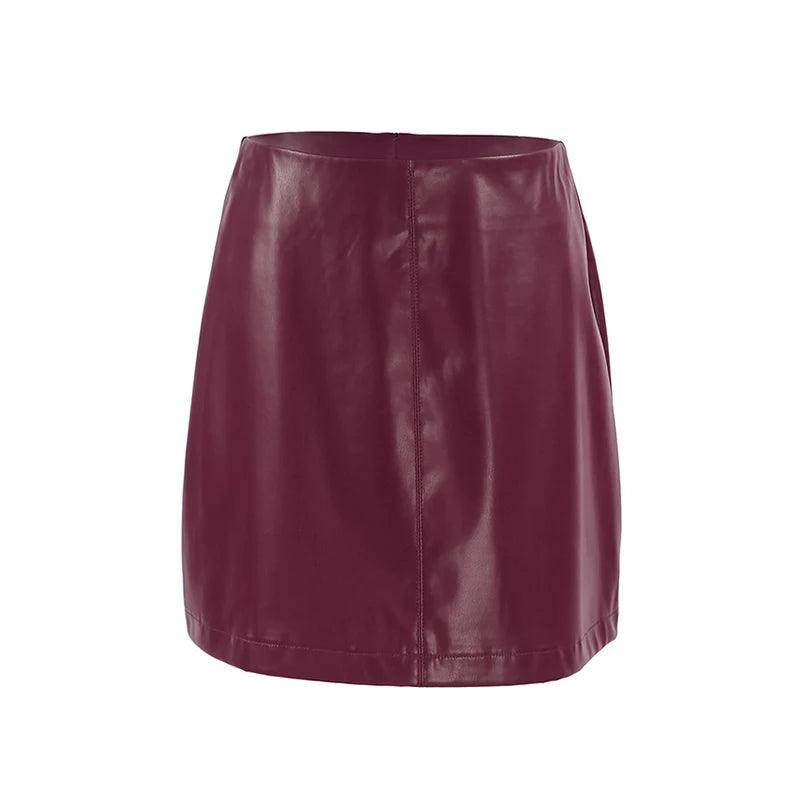 Falda Skirt, High Waist, A-line Zipper, Female Short Skirts