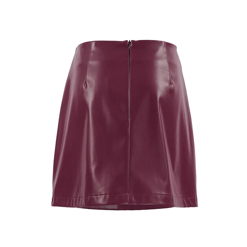 Falda Skirt, High Waist, A-line Zipper, Female Short Skirts