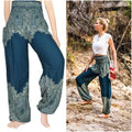 PANTALON SUAVE Teal FLORAL Women Boho Pants Hippie Pants Yoga Pants